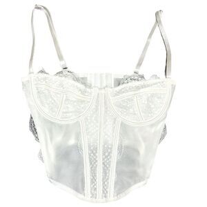 La Hearts Ivory Lace Bustier Boned Women’s XS.